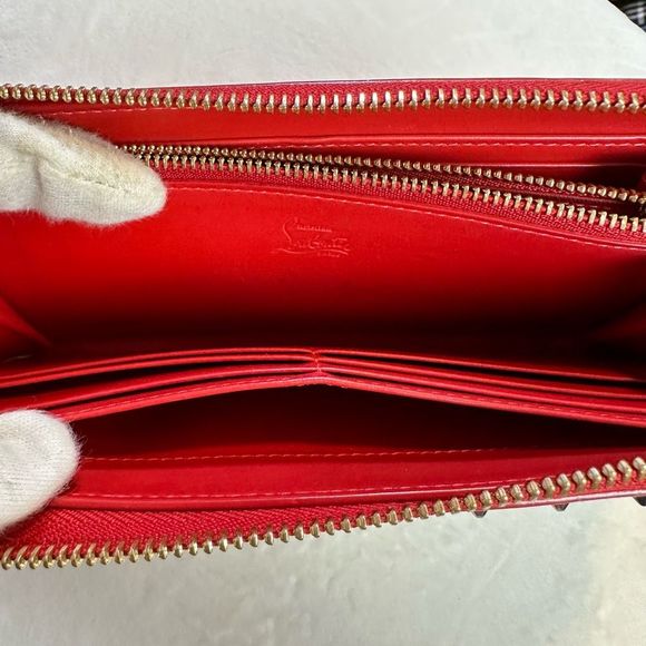 🧧SOLD🧧CHRISTIAN LOUBOUTIN Panettone unicorn suede spikes wallet Sold Out - Picture 13 of 16